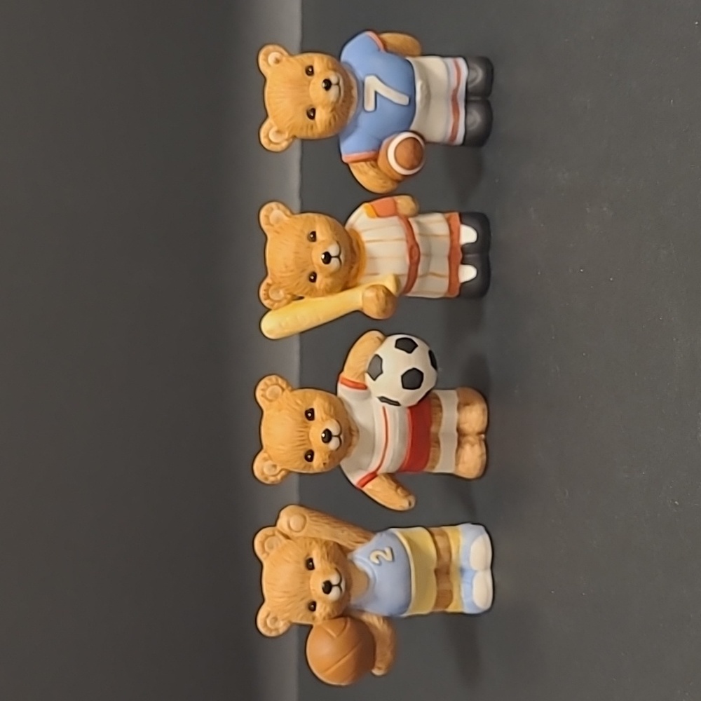 Set of 4 Homco Sports Bears